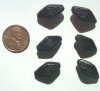 6 19x10mm Black Cinnabar Bicone